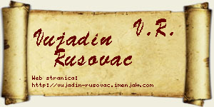 Vujadin Rusovac vizit kartica